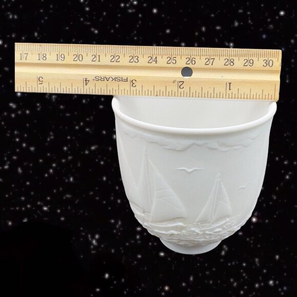 Lladro Collectors Society 1997 SAILING THE SEAS CUPS CANDLE HOLDER VOTIVE WHITE - Picture 5 of 13